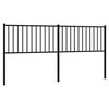 vidaXL udskiftningsgavl 180 cm metal sort