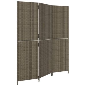 vidaXL rumdeler 3 paneler polyrattan gr&aring;
