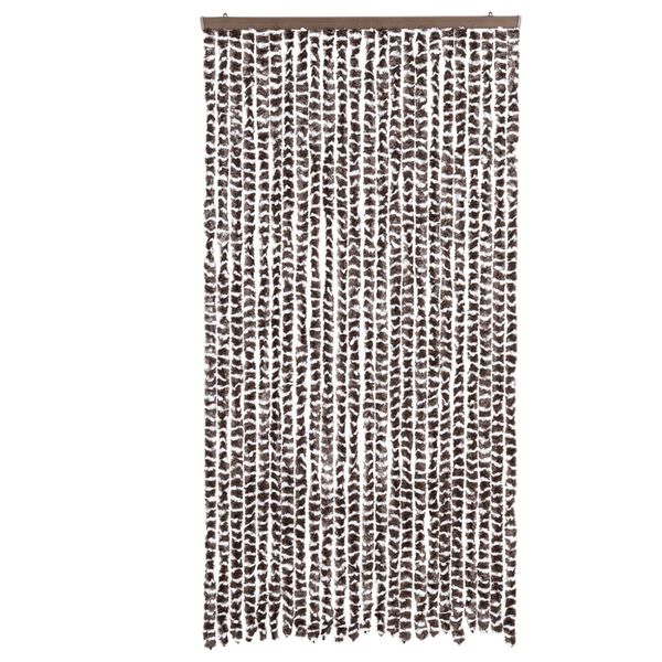 vidaXL flueforhæng 100x230 cm chenille brun og hvid