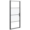 vidaXL brused&oslash;r 91x195 cm halvmatteret h&aelig;rdet glas sort