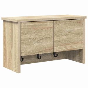 vidaXL V&aelig;gmonteret Jakkeholder V&aelig;gmonteret Sonoma eg 50 x 20 x 30 cm
