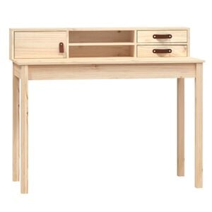 vidaXL skrivebord 110x50x93 cm massivt tr&aelig; fyrretr&aelig;