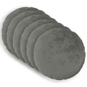 vidaXL Pudebetr&aelig;k 6 stk. HEERLEN M&oslash;rkegr&aring; Dia. 30 cm Flannel