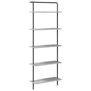 vidaXL Bogreol 5 niveauer 60 x 24 x 168 cm Konstrueret tr&aelig; Gr&aring; Sonoma