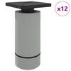 vidaXL M&oslash;belben Justerbar 12 stk. Hvid 64 x 64 x 100 mm PP