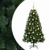 vidaXL Kunstigt juletr&aelig; med julekugle 120 cm 150 LED'er Varm hvid