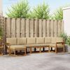 vidaXL Udend&oslash;rs sofagruppe med pude 7 pcs Naturlig og Beige