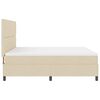 vidaXL Box spring seng med madras Creme 180 x 200 cm Stof