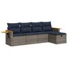 vidaXL sofas&aelig;t 5 dele med hynder polyrattan gr&aring;