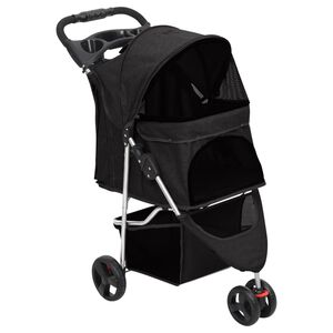 vidaXL foldbar hundeklapvogn 80x46x98 cm oxfordstof sort