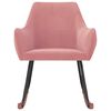 vidaXL gyngestol fløjl lyserød