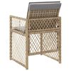 vidaXL havestole 4 stk. med hynder polyrattan blandet beige