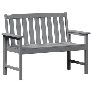 vidaXL Haveb&aelig;nk Lysegr&aring; 120 x 59 x 88 cm HDPE