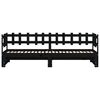 vidaXL daybed med udtr&aelig;k 2x(80x200) cm massivt fyrretr&aelig; sort