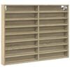 vidaXL vitrineskab 100x8,5x75 cm konstrueret tr&aelig; sonoma-eg