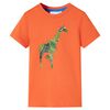 T-shirt til b&oslash;rn str. 104 lys orange