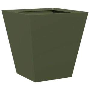 vidaXL plantekasser 2 stk. 30x30x30 cm st&aring;l olivengr&oslash;n