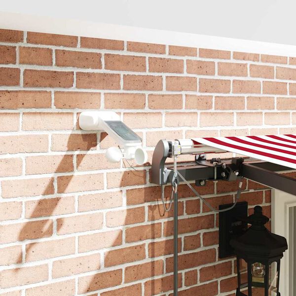 vidaXL Markiseduge med R&oslash;d og Hvid 400 &times; 300 cm Polyester