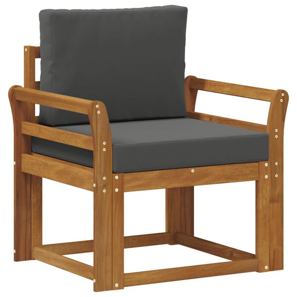 vidaXL Udend&oslash;rs sofa Soli Akacietr&aelig; og polyester Naturfarvet