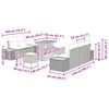 vidaXL Havesofa S&aelig;t 8 pcs Beige polyrattan