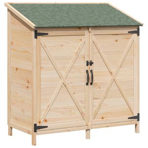 vidaXL Have Skur Naturfarvet 106 x 56 x 113,5 cm Massivt Fyrretr&aelig;