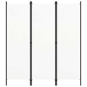 vidaXL 3-panels rumdeler 150 x 180 cm hvid