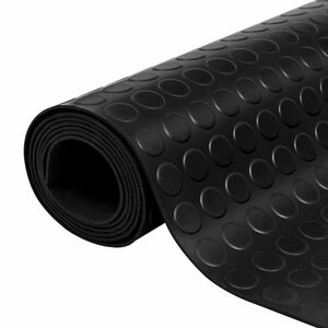 vidaXL Gulvm&aring;tte Sort 1 x 2 m Gummi