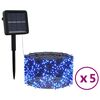 vidaXL lysk&aelig;der 5 stk. 5x200 LED inde/ude soldrevet bl&aring;