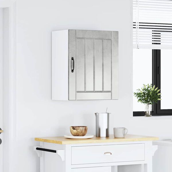 vidaXL k&oslash;kkenv&aelig;gskab Lucca beton gr&aring; konstrueret tr&aelig;