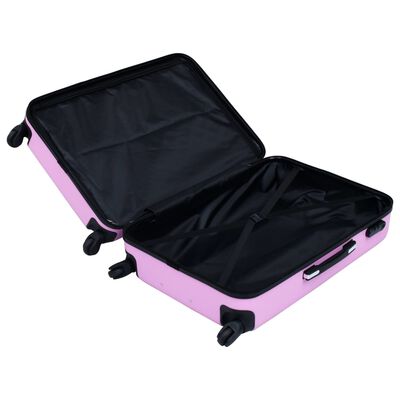 vidaXL kuffertsæt 3 stk. hardcase ABS pink