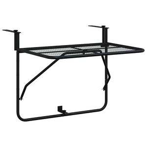 vidaXL altanbord 60x40 cm st&aring;l sort