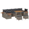 vidaXL Havesofa S&aelig;t 10 pcs Gr&aring; polyrattan