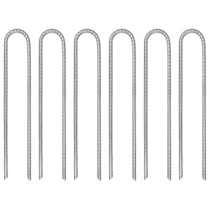 vidaXL teltpl&oslash;kker 6 stk. U-form 30 cm &Oslash;8,5 mm galvaniseret st&aring;l