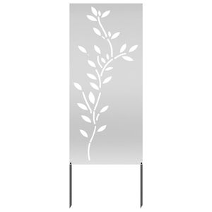 vidaXL Have privatliv sk&aelig;rm S&oslash;lv 50 x 140 cm Galvaniseret st&aring;l