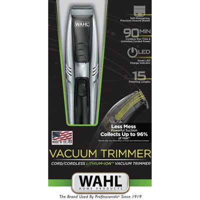 Wahl skægtrimmer 15 dele Vacuum Trimmer 6 W