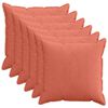 vidaXL Pudebetr&aelig;k 6 stk. HOUTEN R&oslash;d orange 80 x 80 cm cordfl&oslash;jl