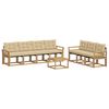 vidaXL Udend&oslash;rs sofagruppe med pude 8 pcs Hvid og Beige