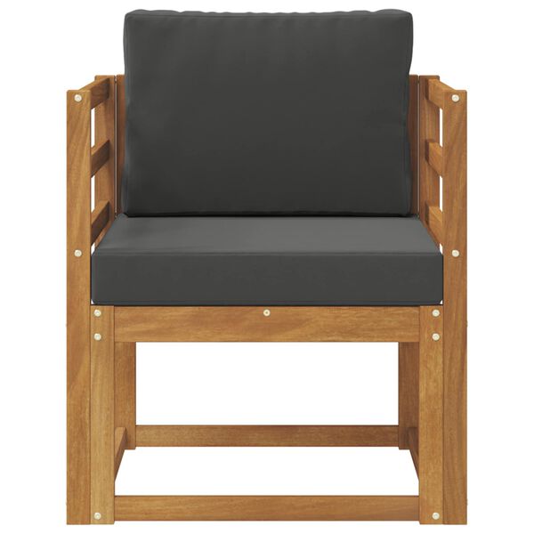 vidaXL Udend&oslash;rs sofa Soli Akacietr&aelig; og polyester Naturfarvet