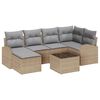 vidaXL Sofa S&aelig;t 7 stk. Beige og lysegr&aring; polyrattan