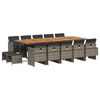 vidaXL spisebordss&aelig;t til haven 15 dele med hynder polyrattan gr&aring;