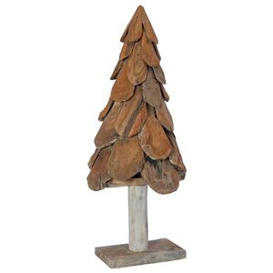 vidaXL Juletr&aelig; Brun 91 cm Massivt teaktr&aelig;