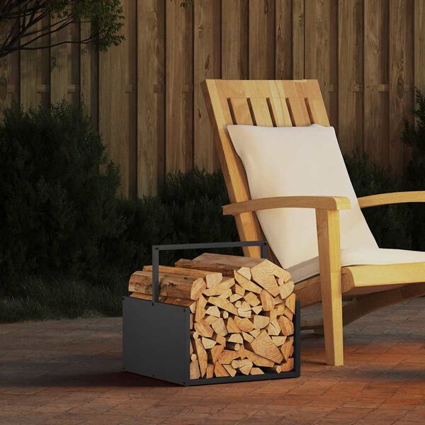 vidaXL br&aelig;ndestativ 40x40x40 cm koldvalset st&aring;l sort