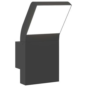 vidaXL udend&oslash;rs LED-v&aelig;glampe trykst&oslash;bt aluminium sort