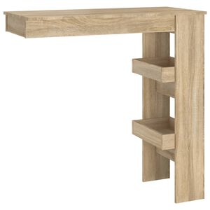 vidaXL v&aelig;gmonteret barbord 102x45x103,5 cm konstrueret tr&aelig; sonoma-eg