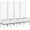 vidaXL plantekasse med espalier 160x40x142 cm PP hvid