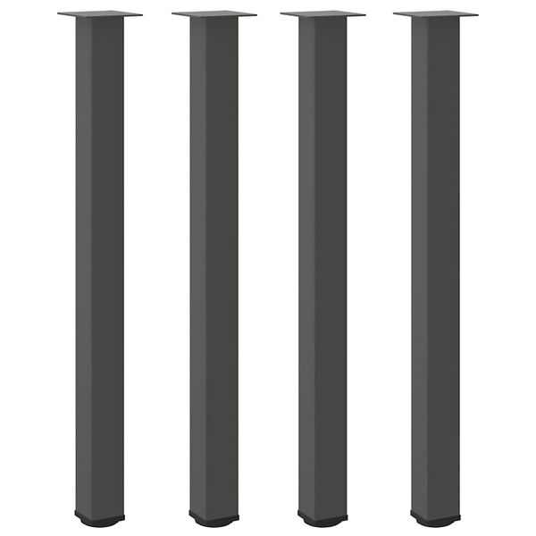vidaXL barbordsben 4 stk. antracit 110-112 cm stål