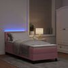 vidaXL LED Box Spring Bed med madras med LED Lyser&oslash;d 80 x 200 cm Fl&oslash;jl