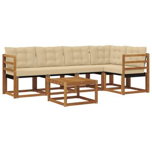 vidaXL Udend&oslash;rs sofagruppe 6 stk. Naturlig og Beige