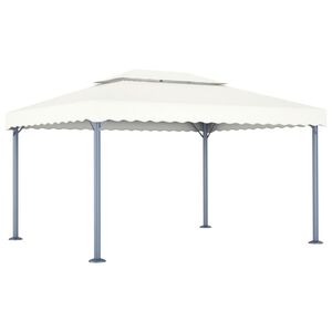 vidaXL pavillon 400x300 cm aluminium cremefarvet