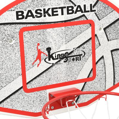 vidaXL vægmonteret basketballkurv med plade 5 dele 66x44,5 cm